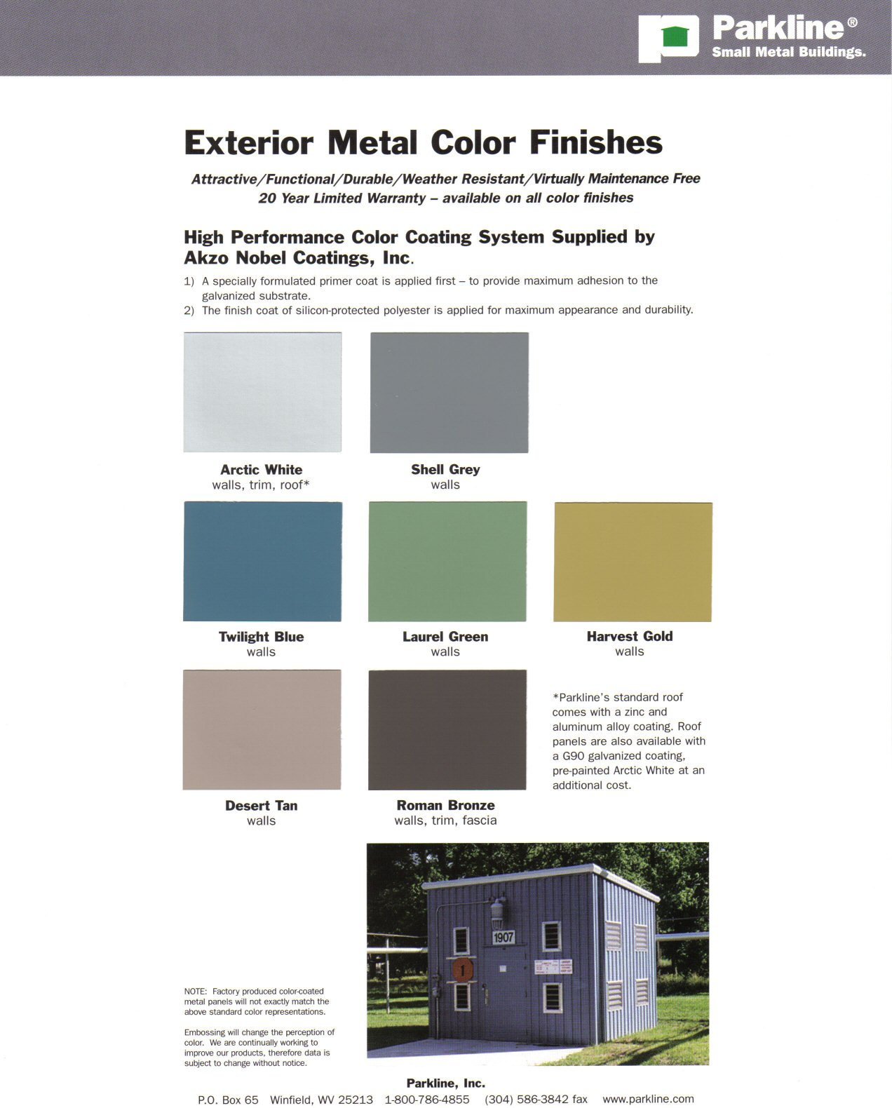 Metal Building Colors Chart